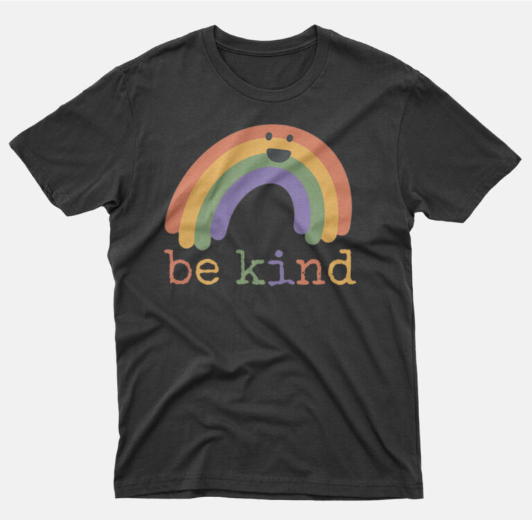 Be Kind Kawaii Rainbow Smiling tshirt
