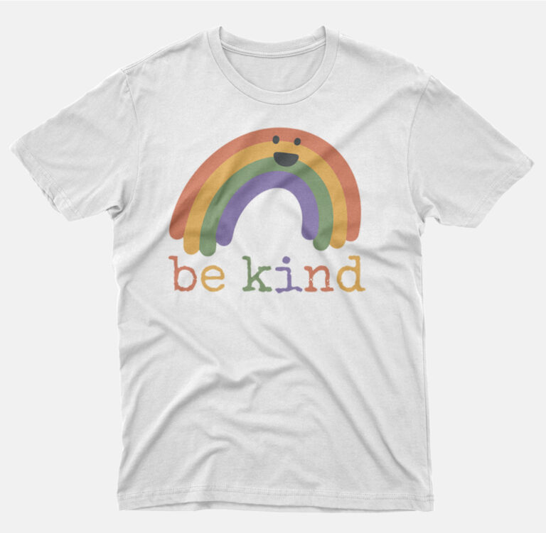 Be Kind Kawaii Rainbow Smiling tshirt